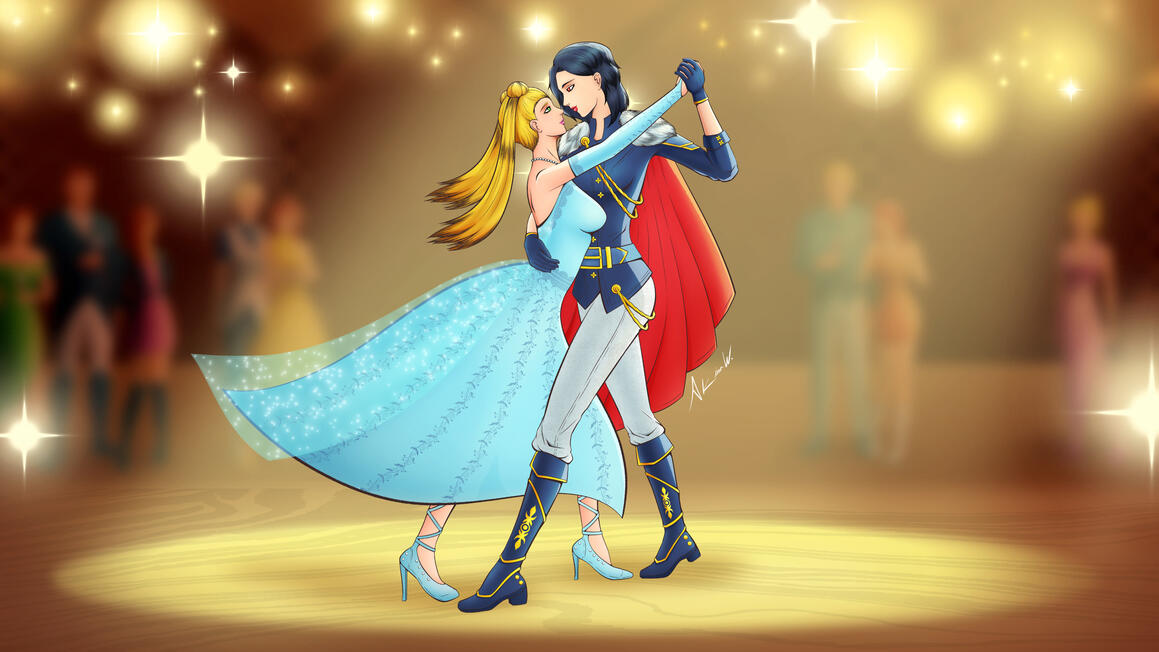 Princess Ilyra and Ser Virelle by Akina